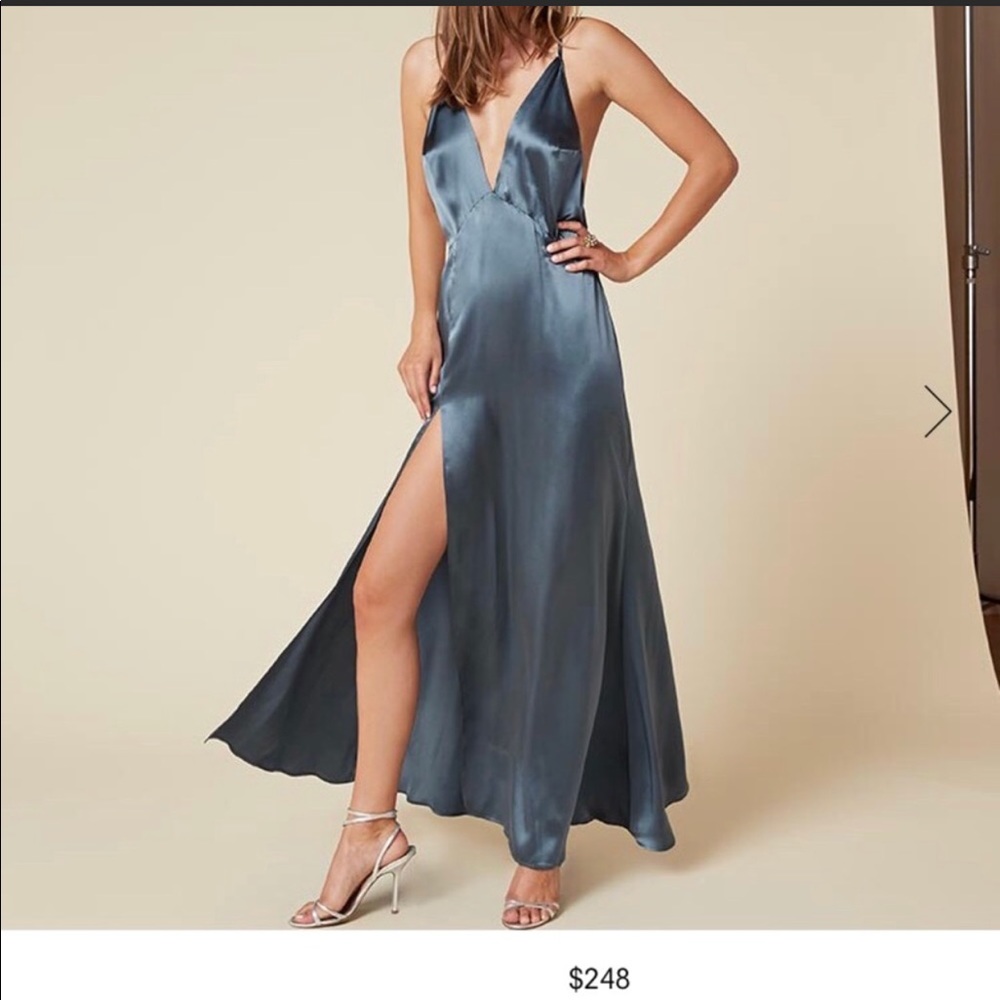 REFORMATION SILK AMANTE DRESS REPOSH